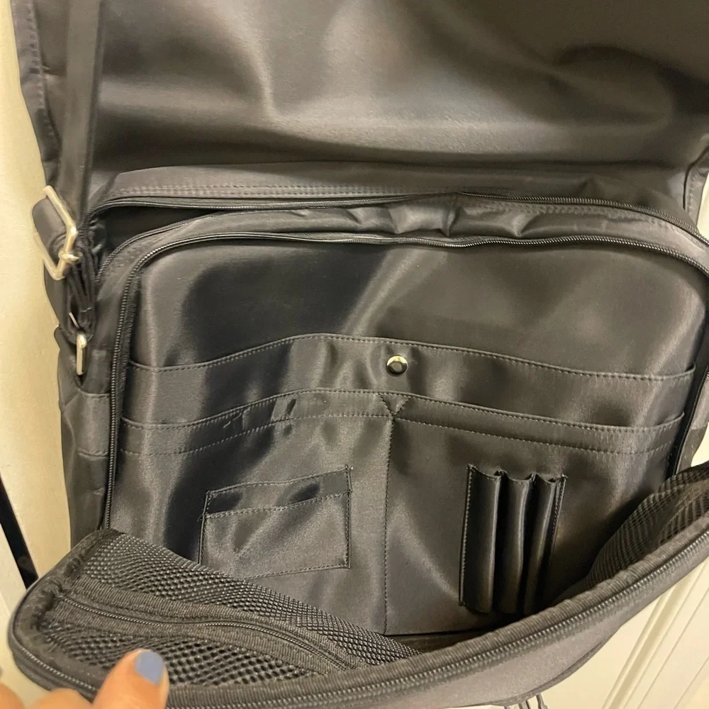 GUESS Black Nylon Exterior Laptop Bags in new conditions